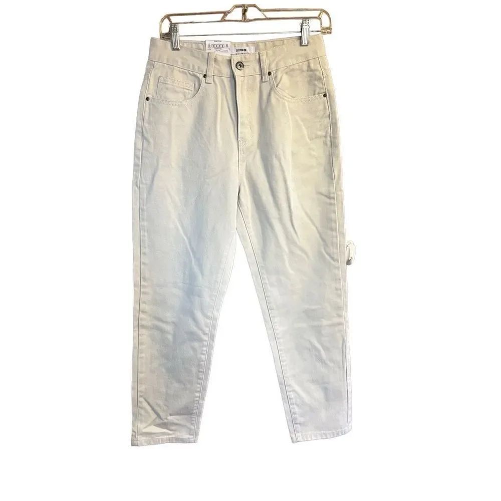 Cotton-On Womans Mom Jeans Beige Sz 6 NWT